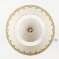 Lampadaire en acier style crème français, texture rugueuse, avec bordure en dentelle, abat-jour plissé, pour entrepôt, LED, étanche