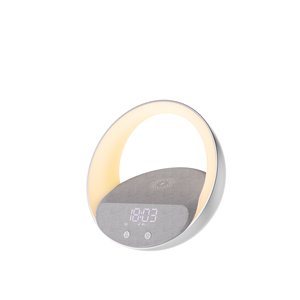 OEM/ODM <span class=keywords><strong>Réveil</strong></span> <span class=keywords><strong>lumineux</strong></span> au lever du soleil Chargement sans fil Haut-parleur portable 10W Haut-parleur multifonctionnel <span class=keywords><strong>avec</strong></span> fonction Snooze - Product Image 5
