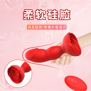 <b>Remote</b>-controlled wearable anal <b>plug</b> vibrator for both men and women, a rose-shaped anal <b>plug</b> vibrator for female masturbation - Product Image 3