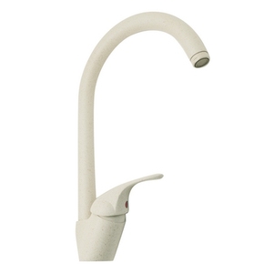 Rubinetto da Cucina Serie Marzia con Miscelatore e Beccuccio Girevole Alto in Granito Avena - Product Image 1