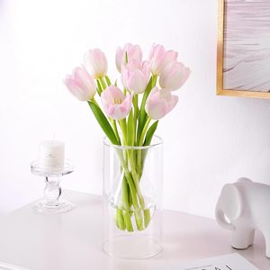 Colourful <strong>Glass</strong> Transparent Vase Living Room Dining Table Dried Flowers Hydroponic Vases - Product Image 3