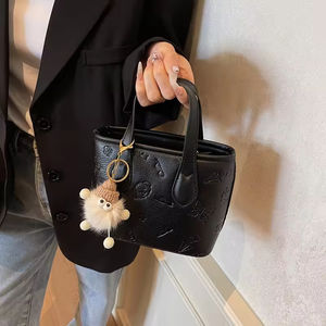 달콤한 소녀 가방 작은 사각형 가방 핑크 우아한 정교한 버킷 가방 새로운 스타일 고급 고급 절묘한 틈새 트렌드 - Product Image 4