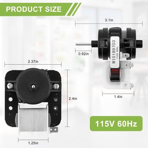 Remplacement du moteur du <span class=keywords><strong>ventilateur</strong></span> de l'évaporateur du <span class=keywords><strong>réfrigérateur</strong></span> pour <span class=keywords><strong>Whirlpool</strong></span> W10189703 2214986 10449505 10449506 1469124 - Product Image 5