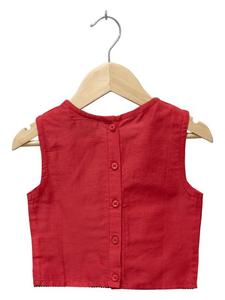 เสื้อทวิชาแบบทอผ้าไร้แขนปักลายพร้อมเลเฮนกาพิมพ์ลาย-สีแดงและสีเขียว - Product Image 2