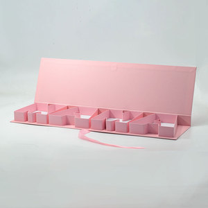 Luxury pink mother's day packaging creative letter shape rigid gift boxes