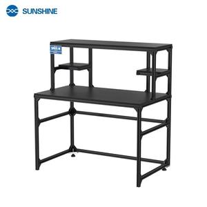 Table de réparation multifonctionnelle Sunshine Space-M en alliage d'aluminium noir, poste de travail pour réparation de téléphones portables, personnalisable OEM - Product Image 4