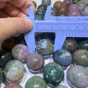 Kindfull Wholesale High Quality 2-3cm Ocean Jasper Stone Mini Sphere Healing Crystal Quartz Ball For Healing