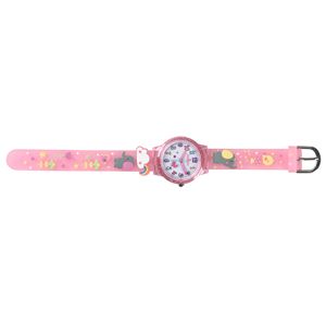 Customizable Cartoon Analog <strong>Watch</strong> <strong>Gift</strong> <strong>Set</strong> for Kids Quartz Movement 3BAR Water Resistant Acrylic Dial Alarm PVC Band PC Case - Product Image 5