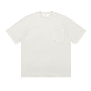 Camiseta de Alta Calidad 100% Algodón con Bolsillo y Serigrafía, Estilo Vintage Lavado Ácido, Oversize, Streetwear, Personalizada para Hombre - Product Image 5