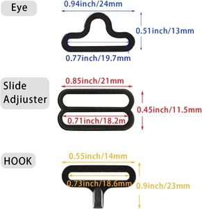 Juego de clips ajustables para corbatas, broches metálicos para corbatas, cierres para tirantes de corbata - Product Image 2