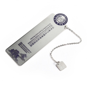Unbreakable Customized Province Label Rectangle Shape Metal <b>Bookmark</b> with Pendant - Product Image 3