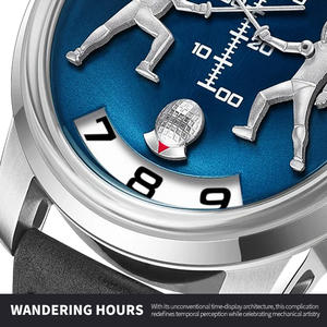 FightTime Watches Retrograde Minutes Wandering Hours Original Design Mechanical <b>Automatic</b> Sw200 <b>Wristwatch</b> Sapphire Crystal - Product Image 4