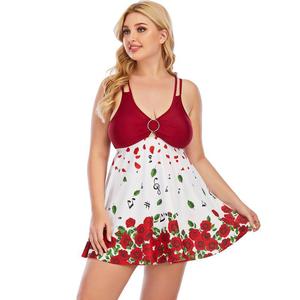 Wholesale Factory Price OEM ODM Ladies/Womens Halter Two Piece Beach Dress <strong>Tankini</strong> Set Plus Size Swimsuit Swimwear - Product Image 5