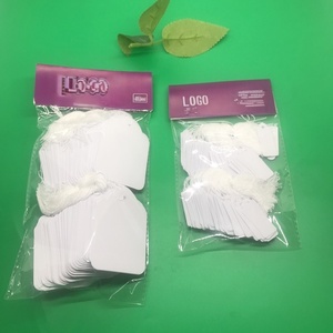 Trang sức nhãn nhỏ tự làm trống thẻ nhỏ giấy trắng dòng đàn hồi giá 200 cái/túi - Product Image 2