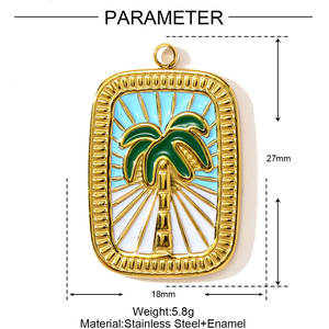 Hongtong AC-166 Edelstahl <span class=keywords><strong>Tarot</strong></span> Vintage Charms Lasted Design Zarte Anhänger für Halskette machen Hot Sale Mode - Product Image 3