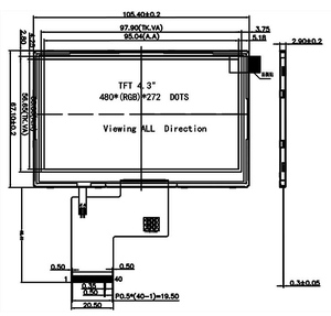 Giá Rẻ 4.3 Inch 480X272 40 Pin FPC Nối RGB 24BIT GNI-CJ430240 IPS Touch Panel Màu ST7282 <span class=keywords><strong>Tft</strong></span> <span class=keywords><strong>Lcd</strong></span> Hiển Thị Mô-đun Màn Hình - Product Image 5