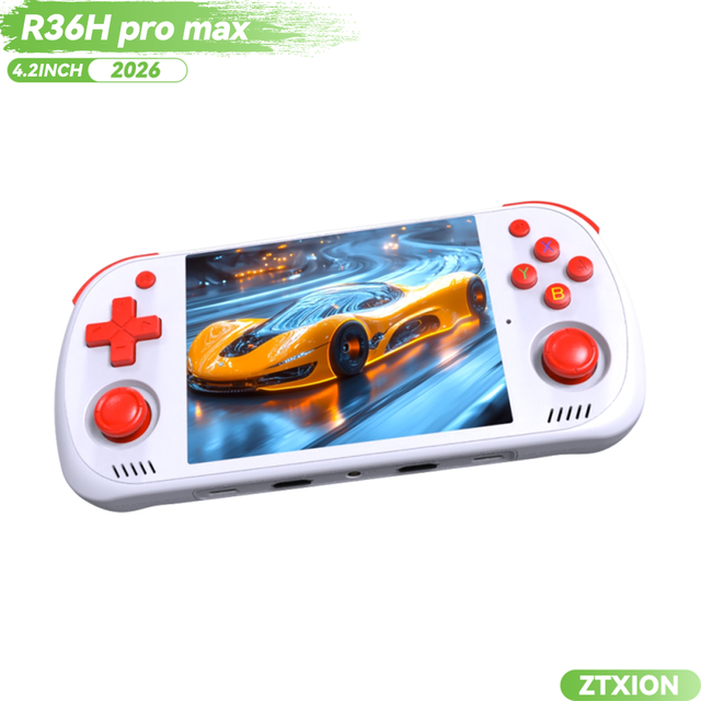 R36H PRO MAX R46H Gaming Handheld 4.2Inch IPS Screen Linux System Pottable Retro Game Console with WiFi Function