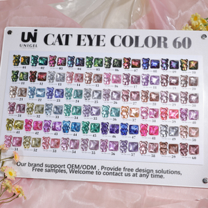 Set de Esmalte de Uñas en Gel Efecto Ojo de Gato de 60 Colores <span class=keywords><strong>Unigel</strong></span> Promote, Venta al Por Mayor para Salones de Uñas con Carta de Colores Gratis y Embalaje en Botella - Product Image 4