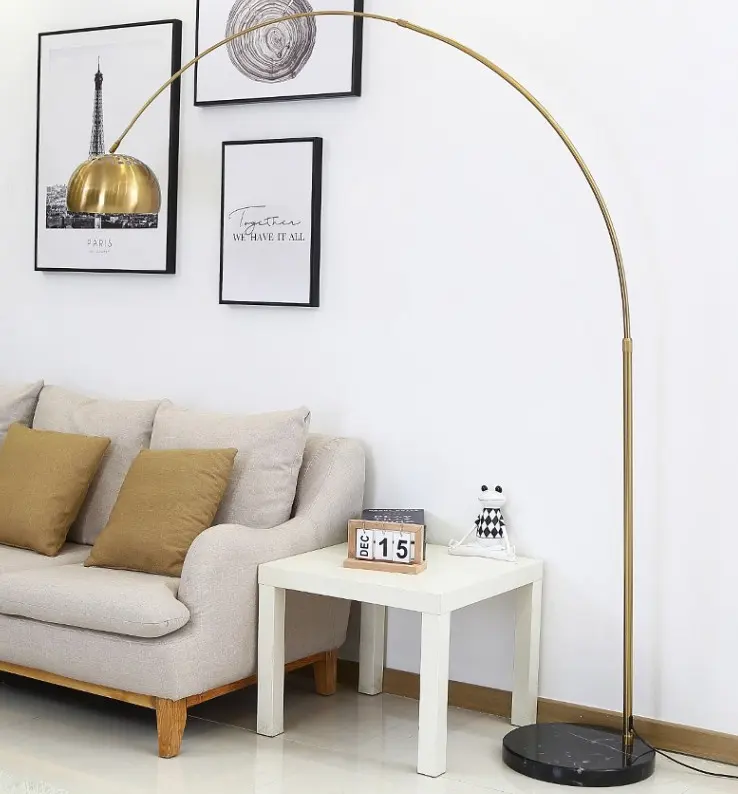 Lampe de pêche réglable en acier inoxydable, 1 pièce, design moderne, décoration d'intérieur, bureau, lampe verticale pour canapé de salon