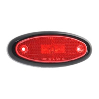 Luz de Marcador LED Ovalada de 3.9 Pulgadas con Lente Reflectora, Lámpara de Marcador Lateral para Camión y Remolque, SAE/DOT/FMVSS108/RoHS