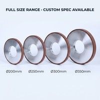 Grande meule diamantée en résine de meulage à l'eau personnalisée pour rectifieuse de surface 7130 Disque abrasif en acier au tungstène allié de 25mm