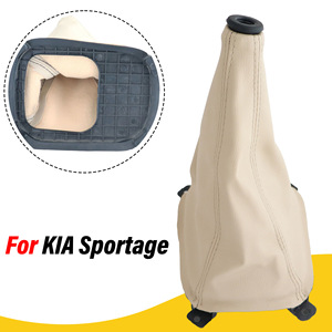 Kia Gear <b>Shift</b> <b>Knob</b> Cover Leather Beige Manual Transmission Car Interior Accessory - Product Image 4