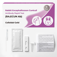 Test rapide sur carte pour la détection des anticorps Rabbit Encephalitozoon Cuniculi (E. Cuniculi) pour le diagnostic différentiel neurologique et de la posture inclinée vers l'avant