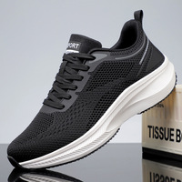 Chaussures de course pour hommes avec logo personnalisé, nouvelle maille légère et antidérapante, baskets décontractées à faible MOQ, directement de l'usine.