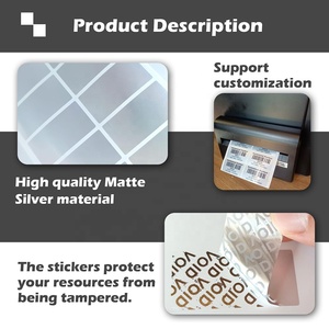 Etiqueta vacía A prueba de manipulaciones Etiquetas DE SEGURIDAD impermeables Etiqueta si sello Roto Garantía Etiqueta de tornillo vacío - Product Image 5