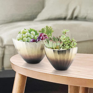 Cuenco de aluminio para servir frutas para decoraciones del hogar Centro DE MESA DE BODA Decoración Vajilla Cuenco para servir Diseño de forma curva - Product Image 5