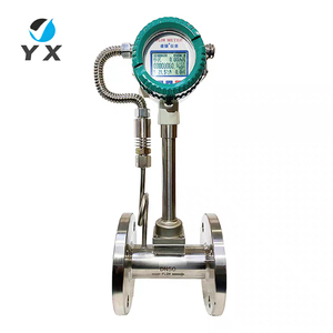 Débitmètre vortex en acier inoxydable à connexion filetée pour la <span class=keywords><strong>mesure</strong></span> du <span class=keywords><strong>débit</strong></span> d'eau chaude et <span class=keywords><strong>de</strong></span> vapeur avec affichage numérique - Product Image 1