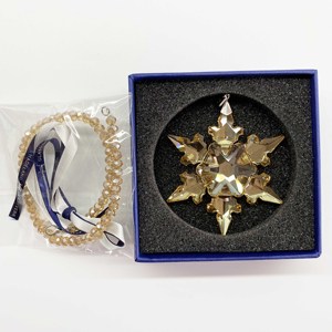 Ornement d'étoile pour sapin de Noël, flocon de neige en cristal - Product Image 2