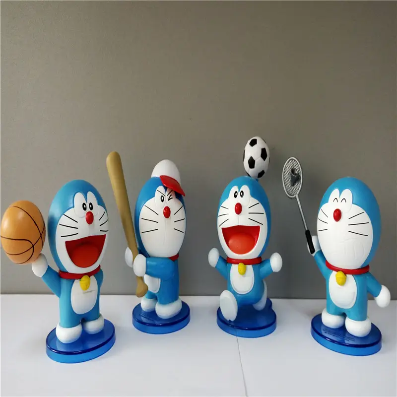 Doraemon bonito desenhos animados plástico figura de ação brinquedos fornecedor direto na china