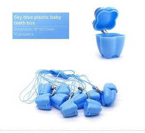 Boîte à dents de lait en plastique rose avec collier, joli organisateur de dents, étui souvenir pour enfants, cadeau pour les étapes importantes - Product Image 2