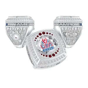 Customized Black Championship Rings Cubic Zirconia Letters Fashion Jewelry Youth Football Championship Rings