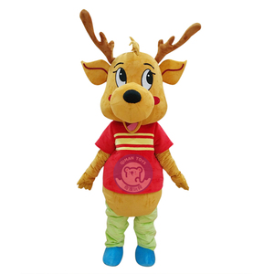 Traje de personaje de ciervo de felpa personalizado Qiman, mono de personaje temático, disfraz de Mascota de felpa a la venta - Product Image 1