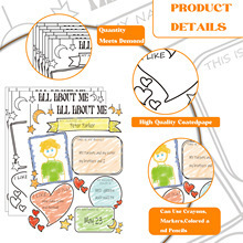Póster de Papel Hecho a Mano con Diseño 'Todo Sobre Mí', Arte Mural para el Regreso a Clases, Actividad DIY para Estudiantes - Product Image 4
