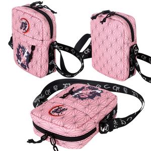 Mochila de <span class=keywords><strong>Manga</strong></span> de Anime Nezuko Tanjirou, bolso de hombro Demon Slayer <span class=keywords><strong>Kimetsu</strong></span> <span class=keywords><strong>No</strong></span> <span class=keywords><strong>Yaiba</strong></span>, bolso cruzado de dibujos animados para estudiantes Kawaii para niños - Product Image 4