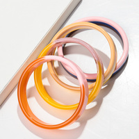 Nuevo 2024 Color Simple ácido acético textura libre empalme mármol ocio Oficina resina brazalete joyería acrílico pulsera para mujer