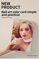 Nouveau style japonais d'art des ongles, palette de 360 couleurs, nuancier de vernis gel, carte pliable multi-styles en acrylique pour doigts, livre de présentation d'art des ongles