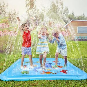 <b>Large</b> 95'' Inflatable Ocean Themed Splash Pad Sprinkler <b>Mat</b> Outdoor Water Play Toy for Kids - Product Image 6