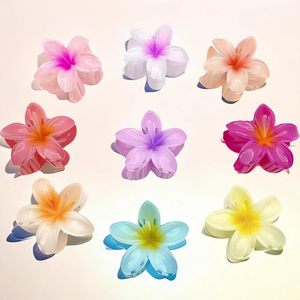 Fleurs artificielles de frangipanier en gros pour coiffes, fleurs artificielles de frangipanier faites à la main pour la plage - Product Image 1