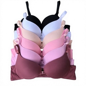 Sujetador de punto transpirable sin aros de copa completa para mujer, talla grande, con tirantes ajustables, espalda cruzada, color liso, sin costuras, para uso diario. - Product Image 1