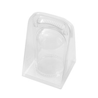 Boîtes à gâteaux jetables en PET, rondes de 2 et 3 pouces, forme unique, personnalisables avec impression et estampage, emballage pour tiramisu et pâtisseries