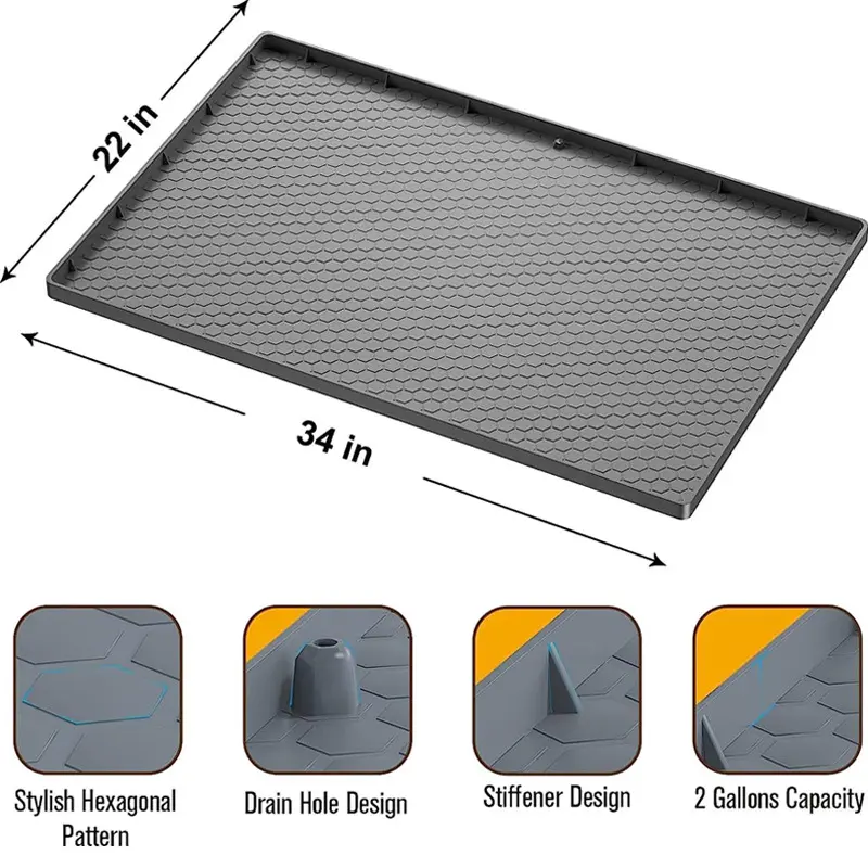 Large High Quality Under Sink Mat for Kitchen Waterproof Silicone Under Sink Mat