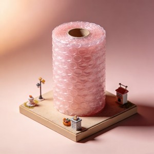 Rouleau de film à bulles <span class=keywords><strong>antistatique</strong></span> rose en PE écologique pour emballage protecteur ESD - Product Image 3