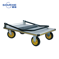 Carretilla de Plataforma Manual de Aluminio de Cuatro Ruedas 250KG Industrial para Compras OEM FW-99E