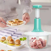 Hachoirs manuels multifonctionnels Pro presse à main coupe-légumes coupe-légumes avec lame en acier inoxydable 1.5L