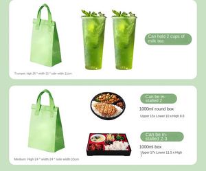 Customizable Disposable Non-woven Foldable Insulated Cooler Bag with Zipper Closure for Food Cake Takeout Portable Use - Product Image 4