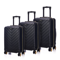 Luxueux personnalisable ABS valise à main à la mode ensemble de bagages de voyage Spinner roulette résistant à l'usure sac de voyage d'affaires